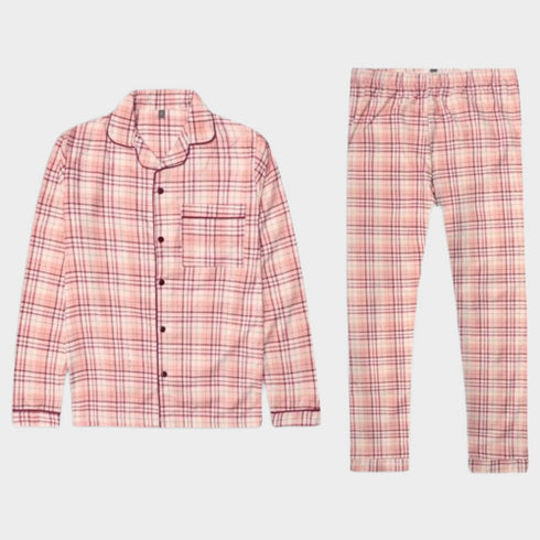 ZEEMAN FLANNEL NIGHTSUIT PAJAMAS - LIGHT PINK